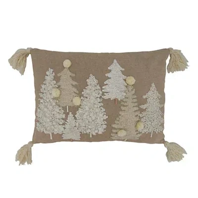 Kirkland's Neutral Tree Village Down Lumbar Pillow In Multi
