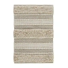 Kirkland's Neutral Tufted Stripes Woven Bath Mat In Brown