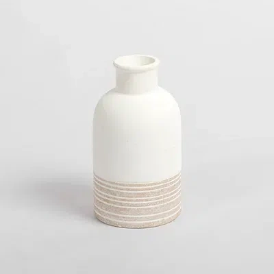Kirkland's Neutral Two-toned Ceramic Vase In Multi