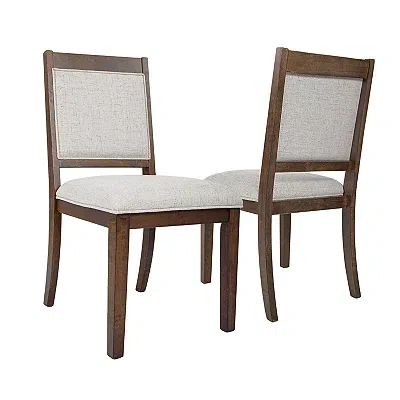 Kirkland's Neutral Upholstered Wood Frame Chairs In Multi