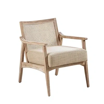 Kirkland's Neutral Wheat Mid-century Modern Accent Chair In Brown