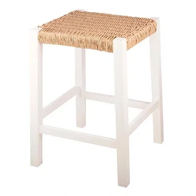 Kirkland's Newport Wood And Rattan Counter Stool In Brown