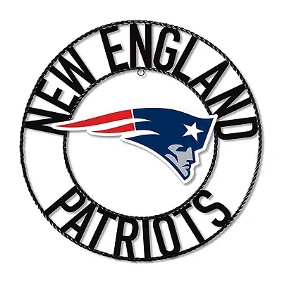 Kirkland's Nfl New England Patriots Wrought Iron Wall Plaque In Black