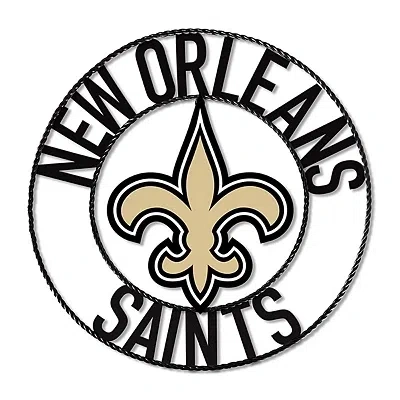 Kirkland's Nfl New Orleans Saints Wrought Iron Wall Plaque In Black