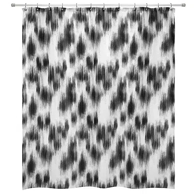 Kirkland's Nicole Miller Black & White Leopard Shower Curtain