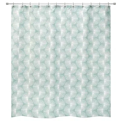 Kirkland's Nicole Miller Blue Kendall Shower Curtain In Green