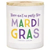 Kirkland's No Party Like Mardi Gras 2-wick Jar Candle In White