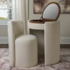Kirkland's Nora Ivory Chair And Mirror Vanity Set In Multi