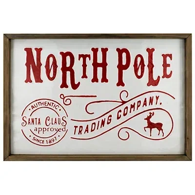 Kirkland's North Pole Trading Post Wall Plaque In Multi