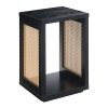Kirkland's Northfield Black Woven Rattan Open Accent Table In Black