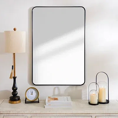 Kirkland's Nouveau Linear Curved Corner Mirror In Black