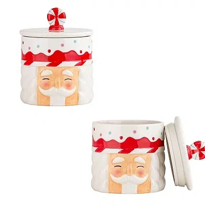 Kirkland's Nutcracker Face Christmas Canisters In Multi