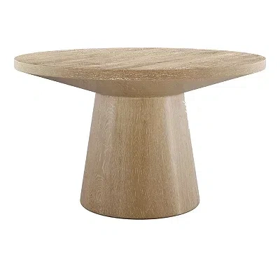 Kirkland's Oak Wood Round Leanne Coffee Table In Brown