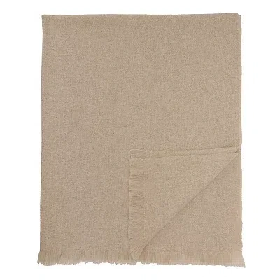 Kirkland's Oatmeal Beyond Soft Fringe Throw In Brown