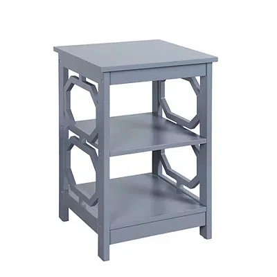 Kirkland's Octagon 2-shelf Accent Table In Blue