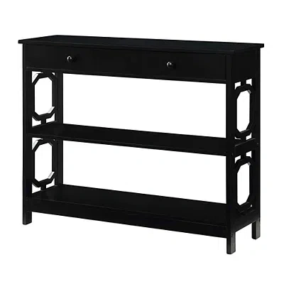 Kirkland's Octagon 2-shelf Console Table In Black