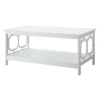 Kirkland's Octagon Single Shelf Coffee Table In White