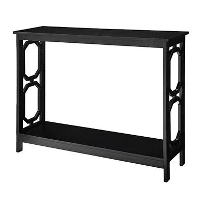 Kirkland's Octagon Single Shelf Console Table In Black