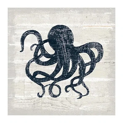 Kirkland's Octopus Driftwood Canvas Art Print In White