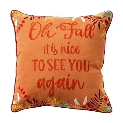 Kirkland's Oh Fall Its Nice To See You Again Throw Pillow In Orange