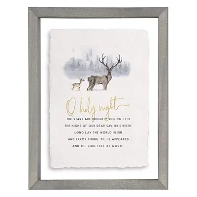 Kirkland's Oh Holy Night Framed Wall Plaque In Multi
