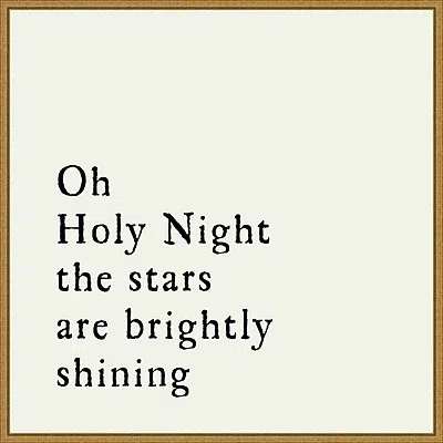 Kirkland's Oh Holy Night Gold Framed Canvas Art Print In Multi