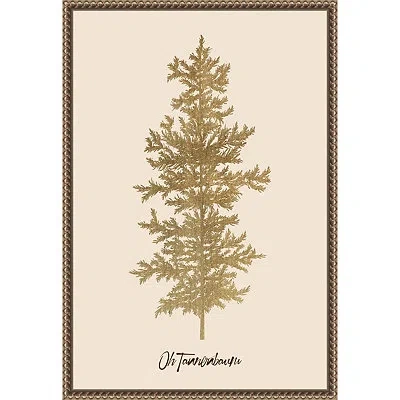 Kirkland's Oh Tannenbaum Framed Canvas Art Print In Neutral