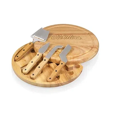 Kirkland's Ole Miss Cheese Board And Tool Set In Brown