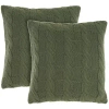 Kirkland's Olive Cable Knit Throw Pillows In Green
