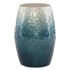 Kirkland's Ombre Mosaic Capiz Shell Drum End Table In Blue