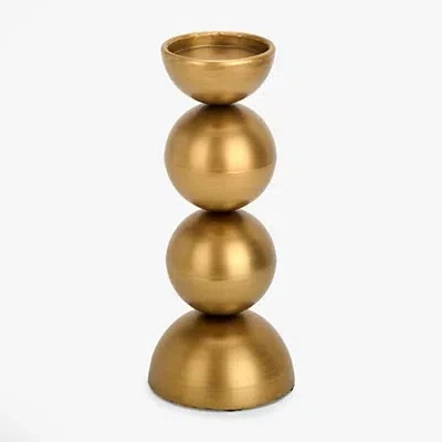 Kirkland's Orb Pillar Candle Holder In Gold