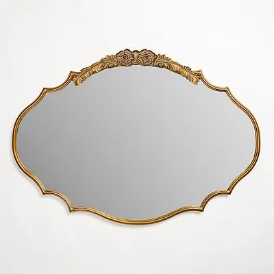 Kirkland's Oval Laura Gold Flower Wall Mirror