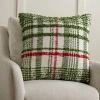 Kirkland's Oversized Green Plaid Pillow In Multi