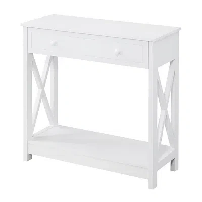 Kirkland's Oxford White X-panel Console Table