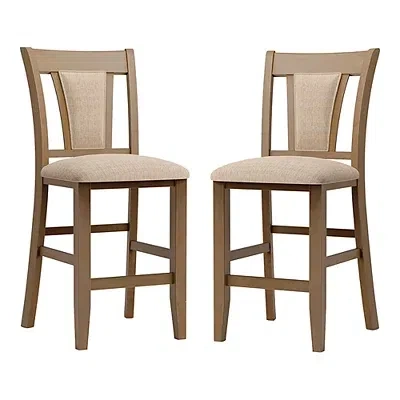 Kirkland's Padded Seat Counter Stools In Brown