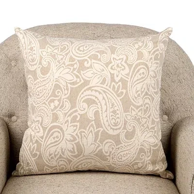 Kirkland's Paisley Jacquard Pillow In Brown