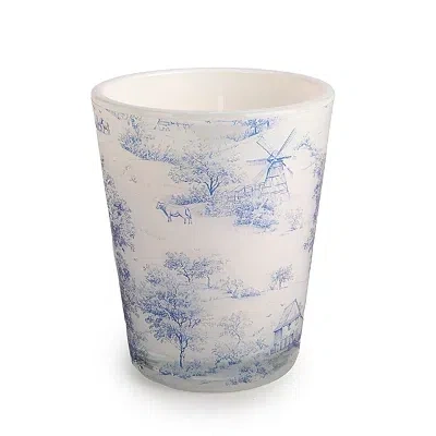 Kirkland's Palo Santo Blue Toile 1-wick Jar Candle In Multi