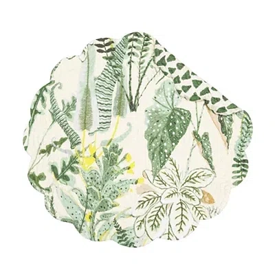 Kirkland's Parson Tropical Leaves Round Placemats In Multi