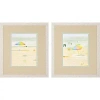 Kirkland's Pastel Beach Umbrella Framed Art Prints In Multi