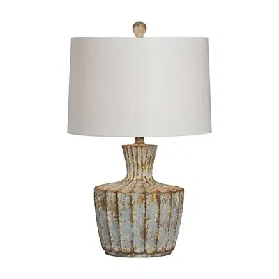 Kirkland's Pastel Blue Jada Table Lamp In White