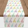 Kirkland's Pastel Bunnies On Bikes Table Runner In Multi