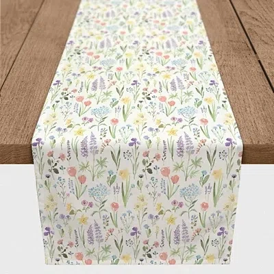 Kirkland's Pastel Floral Stems Table Runner In Multi