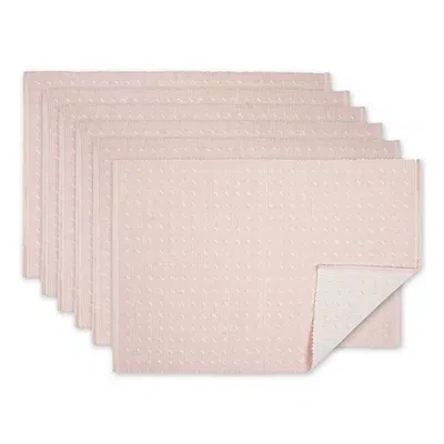 Kirkland's Pastel Rose Dobby Placemats In Pink