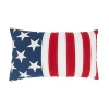 Kirkland's Patriotic Flag Lumbar Pillow In White