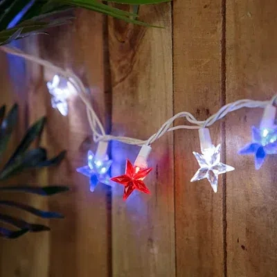 Kirkland's Patriotic Star String Lights In White