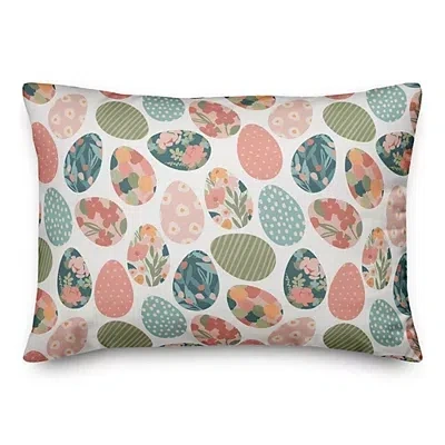 Kirkland's Patterned Easter Eggs Lumbar Pillow In Multi