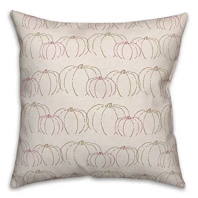 Kirkland's Patterned Pumpkin Outdoor Throw Pillow In Neutral