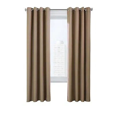 Kirkland's Pebble Ventura Blackout Curtain Panel Set In Brown