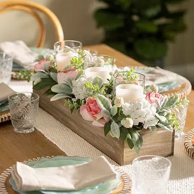 Kirkland's Peony Lambs Ear Centerpiece In Multi