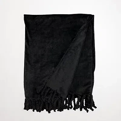 Kirkland's Perfectly Plush Throw In Black